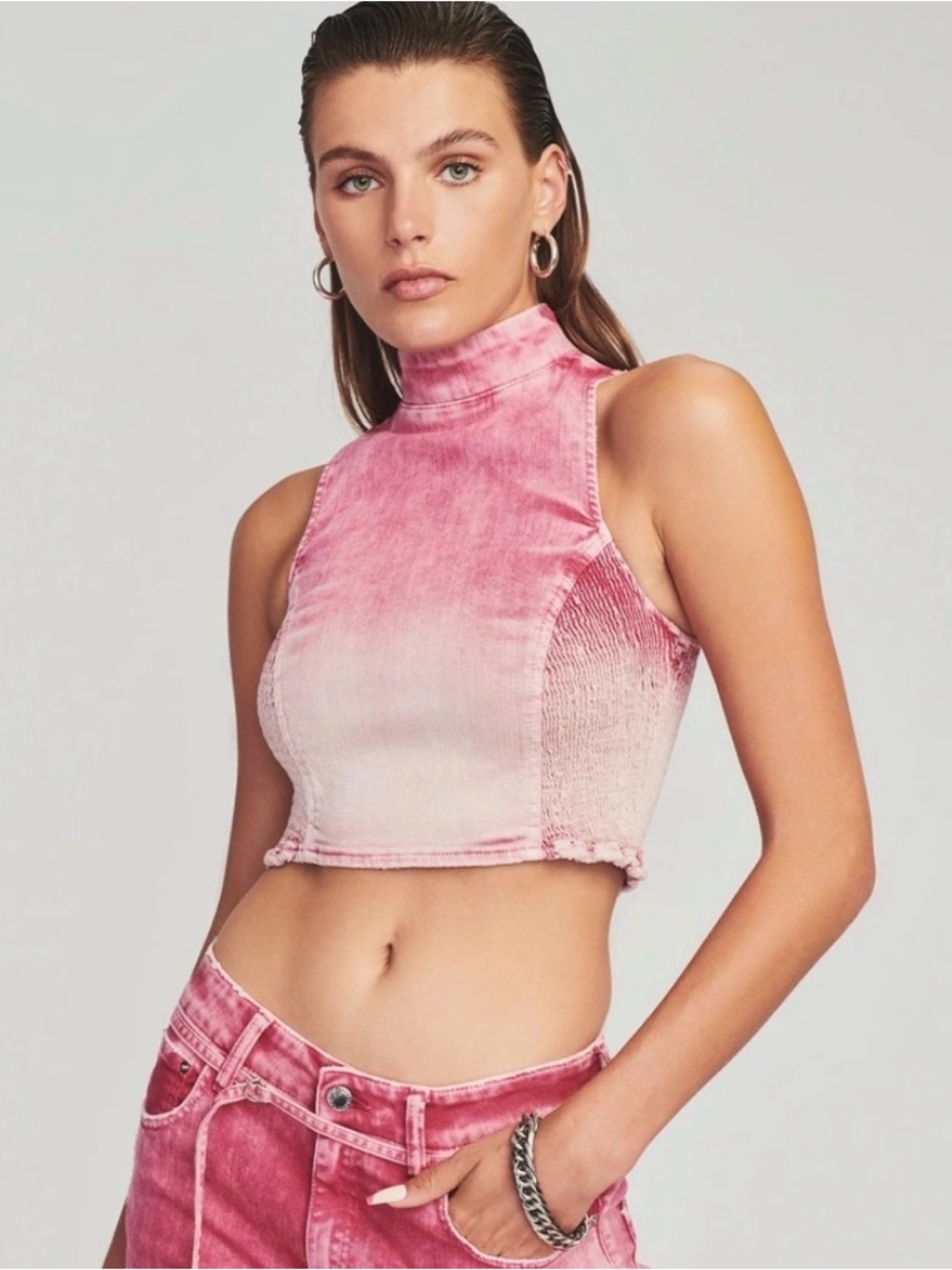 NWT Retrofete Nova Crop Top XL Pink Sorbet